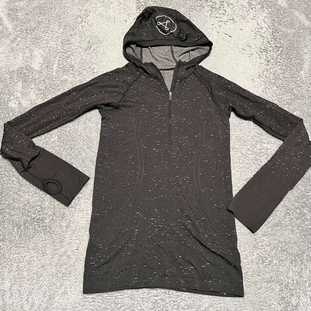 Lululemon Hoodie Shirt Womens 4 Pullover Swiftly Tech 1/2 Zip Thumbholes Running